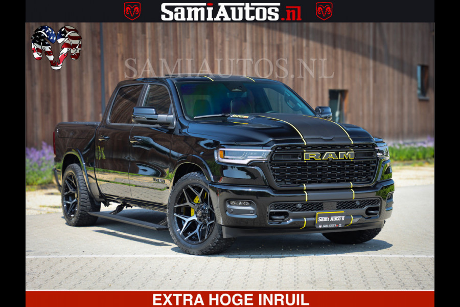 Dodge Ram Limited Night Sport High Output 540HP 706Nm | Massage + Full Option | De Meest Luxe en Volle Pick-Up in zijn Klasse | Comfortabele Dubbele Cabine met Royale 5 Zitplaatsen | BPM vrij | Nu Leverbaar uit Voorraad | Voorraad Nr 2356 - 0990