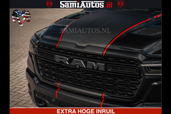 Dodge Ram HULK | Limited Night H.O 540HP 706Nm | Massage + Full Option | De Meest Luxe en Volle Pick-Up in zijn Klasse | Hulk Pack is meer Comfortabele Dubbele Cabine met Royale 5 Zitplaatsen | BPM vrij | Nu Leverbaar uit Voorraad | Voorraad Nr 2357 - 5182