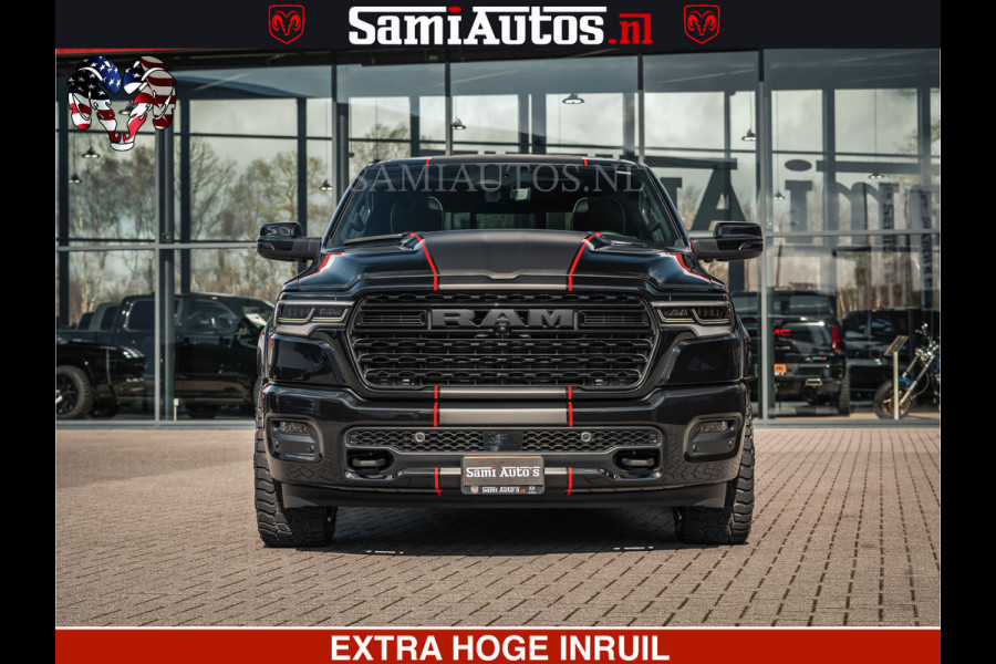 Dodge Ram HULK | Limited Night H.O 540HP 706Nm | Massage + Full Option | De Meest Luxe en Volle Pick-Up in zijn Klasse | Hulk Pack is meer Comfortabele Dubbele Cabine met Royale 5 Zitplaatsen | BPM vrij | Nu Leverbaar uit Voorraad | Voorraad Nr 2357 - 5182