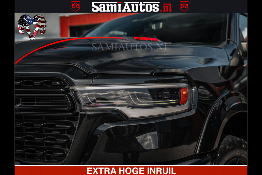 Dodge Ram HULK | Limited Night H.O 540HP 706Nm | Massage + Full Option | De Meest Luxe en Volle Pick-Up in zijn Klasse | Hulk Pack is meer Comfortabele Dubbele Cabine met Royale 5 Zitplaatsen | BPM vrij | Nu Leverbaar uit Voorraad | Voorraad Nr 2357 - 5182