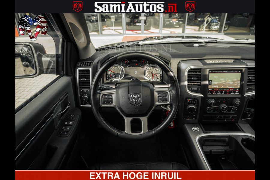 Dodge Ram BLACK OPS | 5.7 HEMI V8 402PK | MORIMOTO LED | Eerste Eigenaar | Diamond Black | Comfortabele Dubbele Cabine DC met Royale 5 Zitplaatsen |