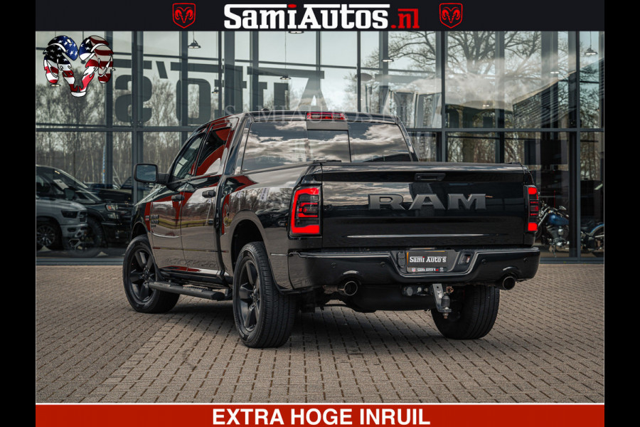 Dodge Ram BLACK OPS | 5.7 HEMI V8 402PK | MORIMOTO LED | Eerste Eigenaar | Diamond Black | Comfortabele Dubbele Cabine DC met Royale 5 Zitplaatsen |