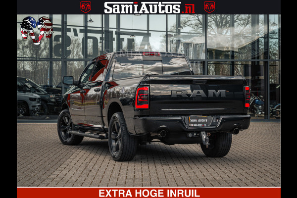 Dodge Ram BLACK OPS | 5.7 HEMI V8 402PK | MORIMOTO LED | Eerste Eigenaar | Diamond Black | Comfortabele Dubbele Cabine DC met Royale 5 Zitplaatsen |