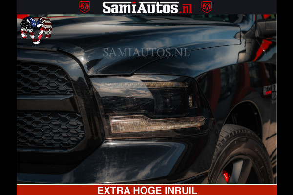 Dodge Ram BLACK OPS | 5.7 HEMI V8 402PK | MORIMOTO LED | Eerste Eigenaar | Diamond Black | Comfortabele Dubbele Cabine DC met Royale 5 Zitplaatsen |