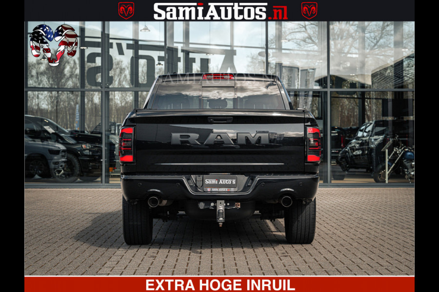 Dodge Ram BLACK OPS | 5.7 HEMI V8 402PK | MORIMOTO LED | Eerste Eigenaar | Diamond Black | Comfortabele Dubbele Cabine DC met Royale 5 Zitplaatsen |