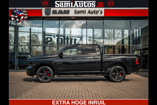 Dodge Ram BLACK OPS | 5.7 HEMI V8 402PK | MORIMOTO LED | Eerste Eigenaar | Diamond Black | Comfortabele Dubbele Cabine DC met Royale 5 Zitplaatsen |