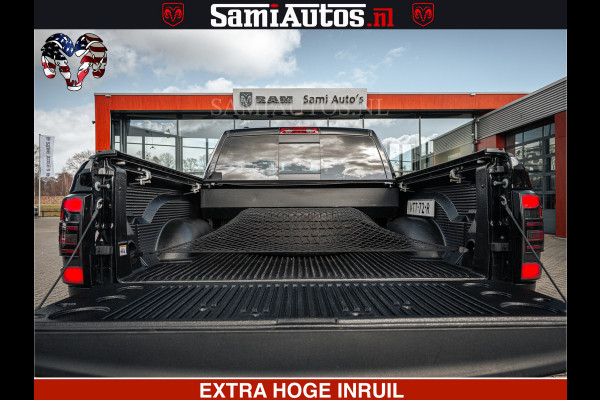 Dodge Ram BLACK OPS | 5.7 HEMI V8 402PK | MORIMOTO LED | Eerste Eigenaar | Diamond Black | Comfortabele Dubbele Cabine DC met Royale 5 Zitplaatsen |