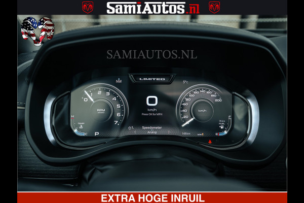 Dodge Ram 1500 Limited Night | 5.7 V8 Hemi Full Option | LPG | Comfortabele Dubbele Cabine met Royale 5 Zitplaatsen | De Meest Luxe en Volle Pick-Up in zijn Klasse | BPM vrij | Nu Leverbaar uit Voorraad | Voorraad Nr v45lp