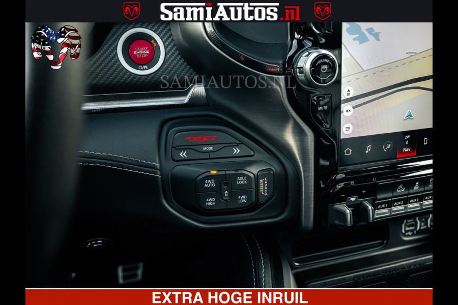 Dodge Ram TRX HELLCAT | 6.2 V8 702PK | FLAME RED | BOM VOL | CARBON | RAMBAR | HUD | LPG | BEAD-LOCK WHEELS | CREW CAB 5 PERSOONS | BEDRIJFS AUTO DUBBELE CABINE DC |