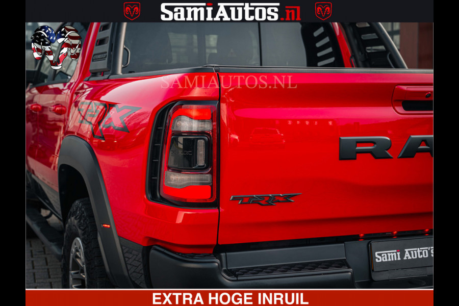 Dodge Ram TRX HELLCAT | 6.2 V8 702PK | FLAME RED | BOM VOL | CARBON | RAMBAR | HUD | LPG | BEAD-LOCK WHEELS | CREW CAB 5 PERSOONS | BEDRIJFS AUTO DUBBELE CABINE DC |