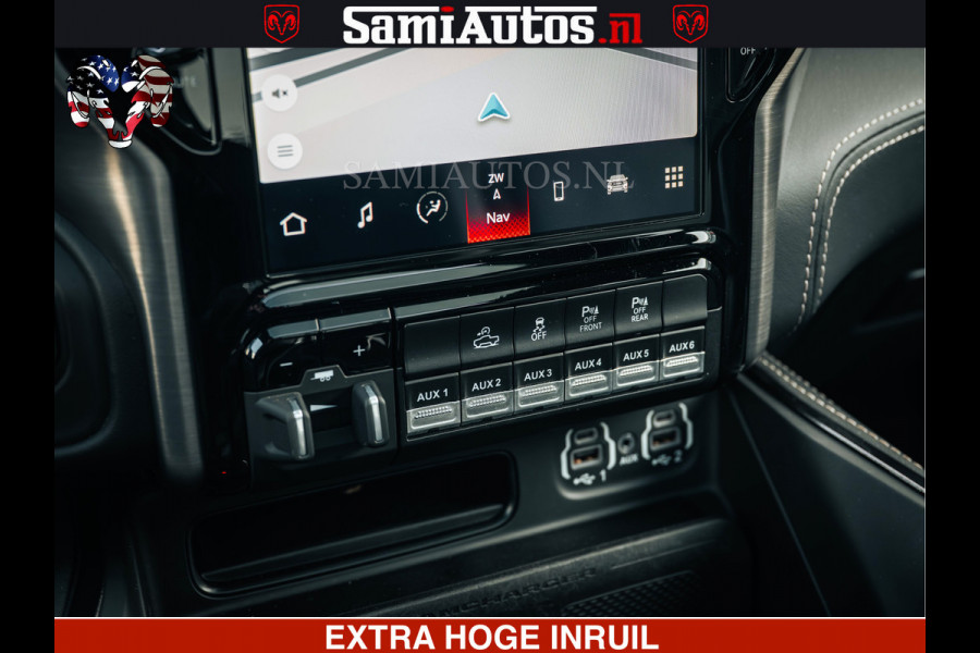 Dodge Ram TRX HELLCAT | 6.2 V8 702PK | FLAME RED | BOM VOL | CARBON | RAMBAR | HUD | LPG | BEAD-LOCK WHEELS | CREW CAB 5 PERSOONS | BEDRIJFS AUTO DUBBELE CABINE DC |