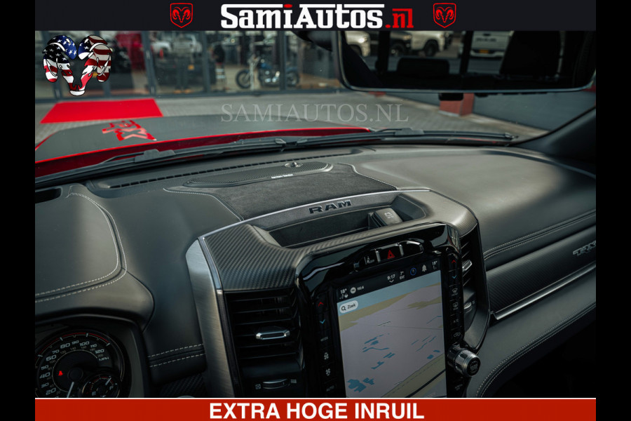 Dodge Ram TRX HELLCAT | 6.2 V8 702PK | FLAME RED | BOM VOL | CARBON | RAMBAR | HUD | LPG | BEAD-LOCK WHEELS | CREW CAB 5 PERSOONS | BEDRIJFS AUTO DUBBELE CABINE DC |