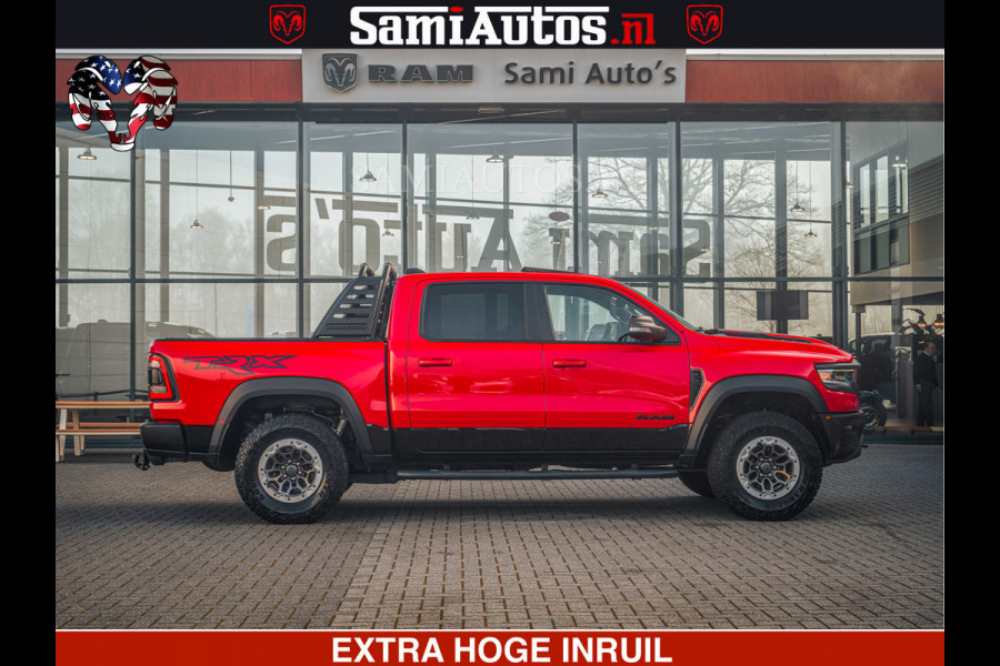 Dodge Ram TRX HELLCAT | 6.2 V8 702PK | FLAME RED | BOM VOL | CARBON | RAMBAR | HUD | LPG | BEAD-LOCK WHEELS | CREW CAB 5 PERSOONS | BEDRIJFS AUTO DUBBELE CABINE DC |