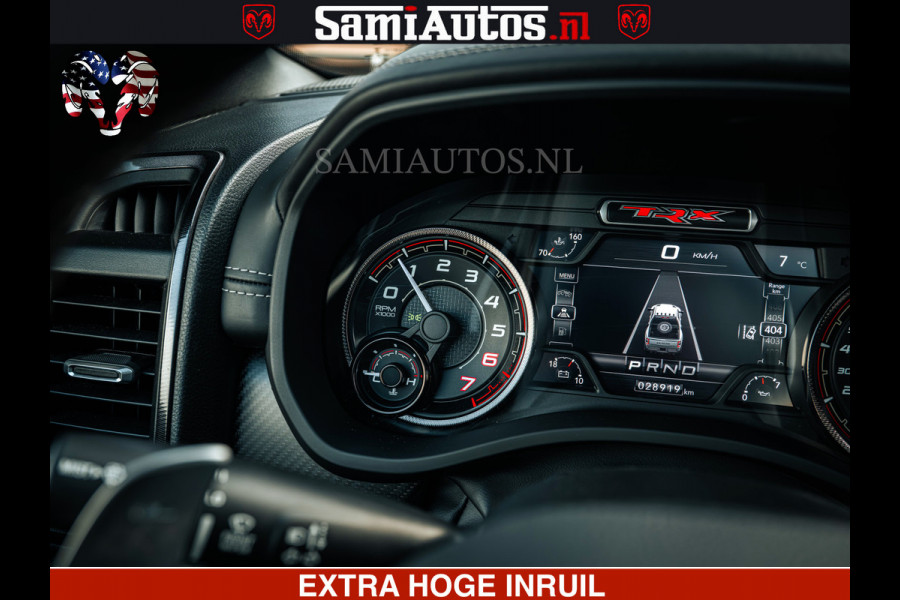 Dodge Ram TRX HELLCAT | 6.2 V8 702PK | FLAME RED | BOM VOL | CARBON | RAMBAR | HUD | LPG | BEAD-LOCK WHEELS | CREW CAB 5 PERSOONS | BEDRIJFS AUTO DUBBELE CABINE DC |