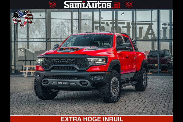 Dodge Ram TRX HELLCAT | 6.2 V8 702PK | FLAME RED | BOM VOL | CARBON | RAMBAR | HUD | LPG | BEAD-LOCK WHEELS | CREW CAB 5 PERSOONS | BEDRIJFS AUTO DUBBELE CABINE DC |