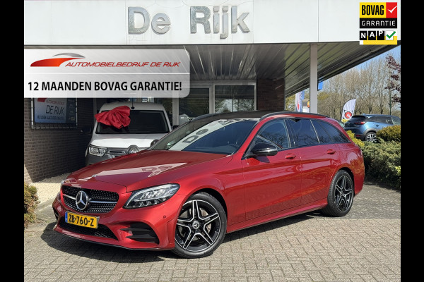 Mercedes-Benz C-Klasse Estate 180 Business Solution AMG Line/Nigh Pakk. | Pano, Leder/Alcan., Carplay/Android, Stoelverw., 18''