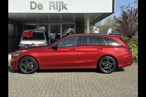 Mercedes-Benz C-Klasse Estate 180 Business Solution AMG Line/Nigh Pakk. | Pano, Leder/Alcan., Carplay/Android, Stoelverw., 18''