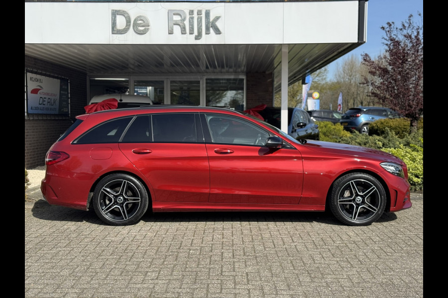 Mercedes-Benz C-Klasse Estate 180 Business Solution AMG Line/Nigh Pakk. | Pano, Leder/Alcan., Carplay/Android, Stoelverw., 18''