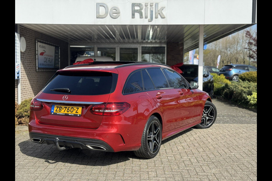 Mercedes-Benz C-Klasse Estate 180 Business Solution AMG Line/Nigh Pakk. | Pano, Leder/Alcan., Carplay/Android, Stoelverw., 18''