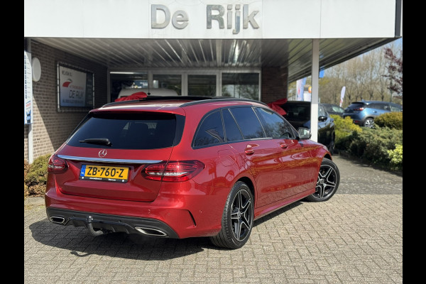 Mercedes-Benz C-Klasse Estate 180 Business Solution AMG Line/Nigh Pakk. | Pano, Leder/Alcan., Carplay/Android, Stoelverw., 18''