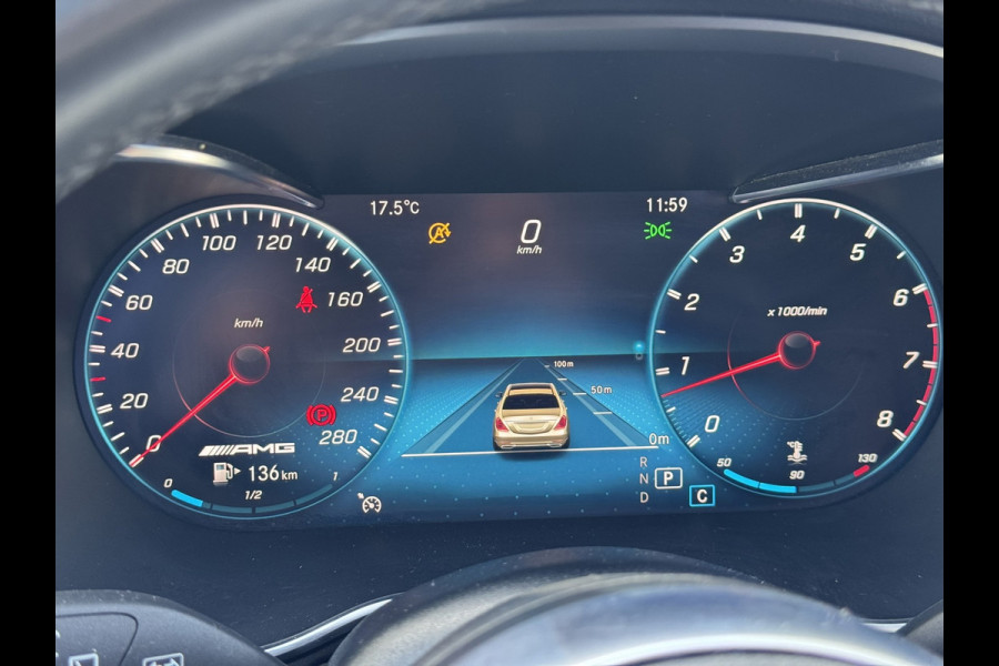 Mercedes-Benz C-Klasse Estate 180 Business Solution AMG Line/Nigh Pakk. | Pano, Leder/Alcan., Carplay/Android, Stoelverw., 18''