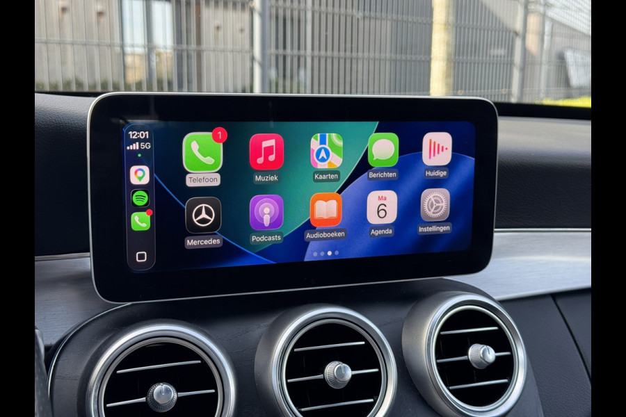 Mercedes-Benz C-Klasse Estate 180 Business Solution AMG Line/Nigh Pakk. | Pano, Leder/Alcan., Carplay/Android, Stoelverw., 18''