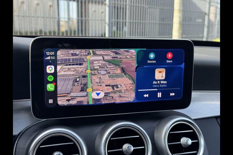 Mercedes-Benz C-Klasse Estate 180 Business Solution AMG Line/Nigh Pakk. | Pano, Leder/Alcan., Carplay/Android, Stoelverw., 18''