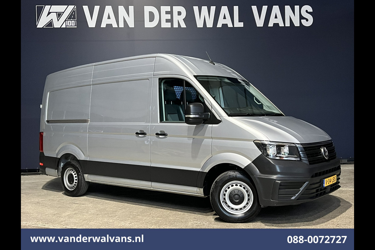 Volkswagen Crafter 2.0 TDI 140pk L3H3 L2H2 Euro6 Airco | Navigatie | Apple Carplay | Cruisecontrol Android Auto, Bijrijdersbank, 3000kg trekvermogen, zilver