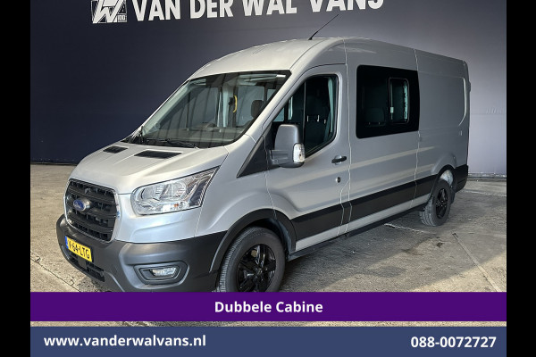 Ford Transit 2.0 TDCI 131pk L3H2 Dubbele Cabine Euro6 Airco | 6-Zits | LED | 2500kg Trekhaak | Cruisecontrol Verwarmde voorruit, Parkeersensoren