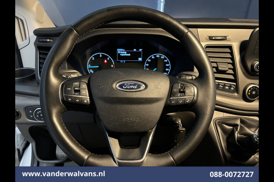 Ford Transit 2.0 TDCI 131pk L4H3 Jumbo Euro6 Airco | Camera | Cruisecontrol | Verwarmde voorruit Parkeersensoren, Bijrijdersbank