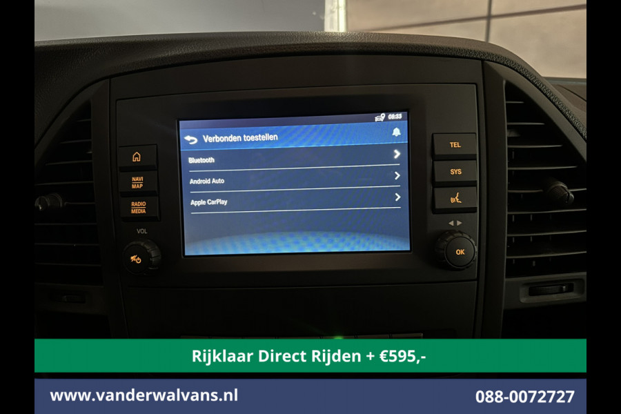 Mercedes-Benz Vito 114 CDI 136pk 9G-Tronic Automaat L3H1 Euro6 *Rijklaar direct Rijden* Airco | Camera | Apple Carplay | Android Auto Cruisecontrol, 2500kg Trekhaak, Parkeersensoren