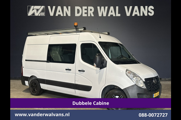 Opel Movano 2.3 Turbo 146pk L2H2 Dubbele cabine Euro6 Airco | Imperiaal | Omvormer | 2500kg Trekhaak | LM velgen Navigatie, Camera, Cruisecontrol, Parkeersensoren, 5-zits