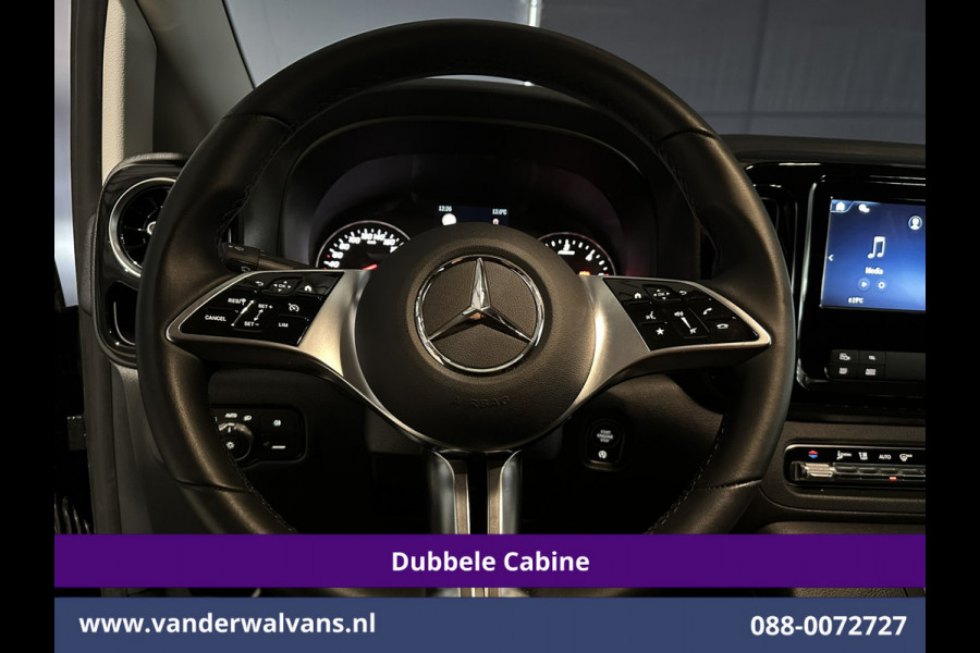 Mercedes-Benz Vito 116 CDI 164pk 9G-Tronic Automaat L2H1 Dubbele Cabine Fabrieksgarantie Euro6 Airco | 2x zijdeur | 5-Zits | 360 graden Camera LED, LM velgen, 2500kg Trekhaak, Adaptieve Cruisecontrol, Parkeersensoren, Isofix, MBUX
