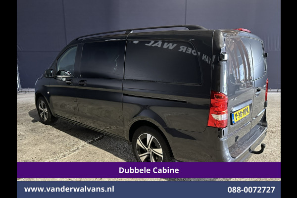 Mercedes-Benz Vito 116 CDI 164pk 9G-Tronic Automaat L2H1 Dubbele Cabine Fabrieksgarantie Euro6 Airco | 2x zijdeur | 5-Zits | 360 graden Camera LED, LM velgen, 2500kg Trekhaak, Adaptieve Cruisecontrol, Parkeersensoren, Isofix, MBUX