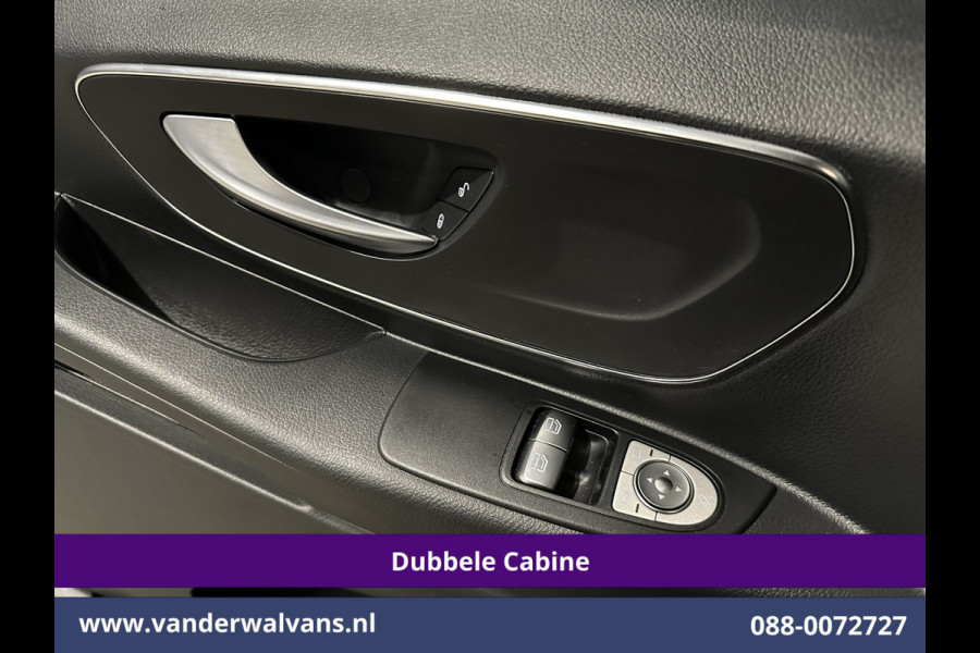 Mercedes-Benz Vito 116 CDI 164pk 9G-Tronic Automaat L2H1 Dubbele Cabine Fabrieksgarantie Euro6 Airco | 2x zijdeur | 5-Zits | 360 graden Camera LED, LM velgen, 2500kg Trekhaak, Adaptieve Cruisecontrol, Parkeersensoren, Isofix, MBUX