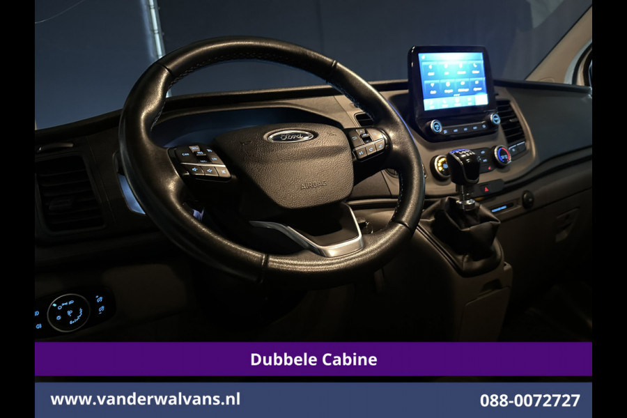 Ford Transit Custom 2.0 TDCI 131pk L2H1 Dubbele Cabine Euro6 Airco | 6-Zits | Navigatie | LED | Apple Carplay | Cruisecontrol Android Auto, Parkeersensoren, Stoelverwarming, Verwarmde voorruit, 2800kg trekvermogen