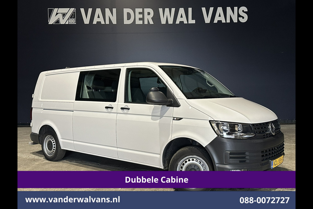 Volkswagen Transporter 2.0 TDI 150pk L2H1 Dubbele Cabine Euro6 inrichting Airco | 5-Zits | Camera | Cruisecontrol | 2500kg Trekhaak Parkeersensoren