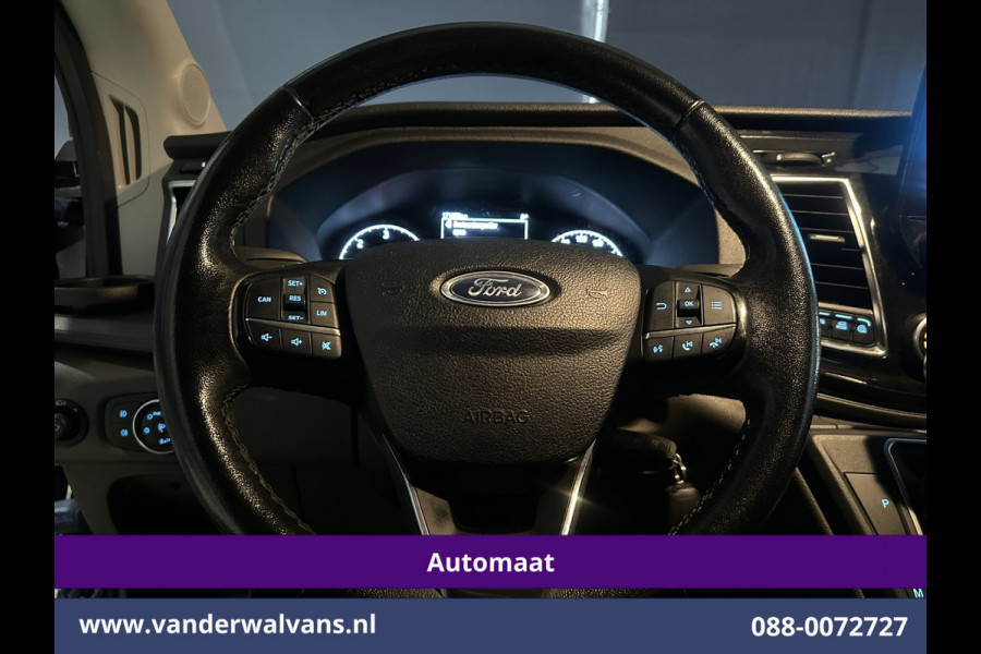 Ford Transit 2.0 TDCI 185pk Automaat L3H2 Euro6 Airco | Xenon | Camera | Navigatie | Apple Carplay | Cruisecontrol | LED Android Auto, Verwarmde voorruit, Stoelverwarming, LM velgen, Elektrisch verstelbare bestuurdersstoel, Parkeersensoren, Bijrijdersbank