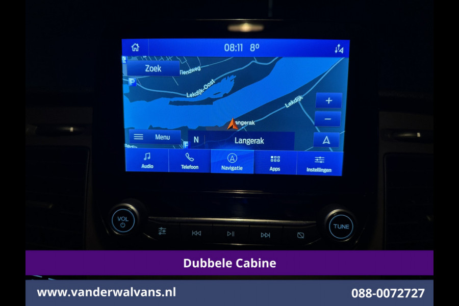 Ford Transit Custom 2.0 TDCI 170pk L2H1 Dubbele Cabine Euro6 Airco | 6-Zits | Camera | Navigatie | LED | Apple Carplay Android Auto, Cruisecontrol, Stoelverwarming, Verwarmde voorruit, Parkeersensoren, 2800kg trekvermogen, Dakdragers