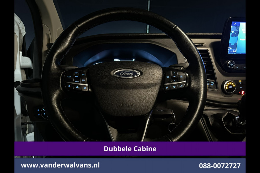 Ford Transit Custom 2.0 TDCI 170pk L2H1 Dubbele Cabine Euro6 Airco | 6-Zits | Camera | Navigatie | LED | Apple Carplay Android Auto, Cruisecontrol, Stoelverwarming, Verwarmde voorruit, Parkeersensoren, 2800kg trekvermogen, Dakdragers