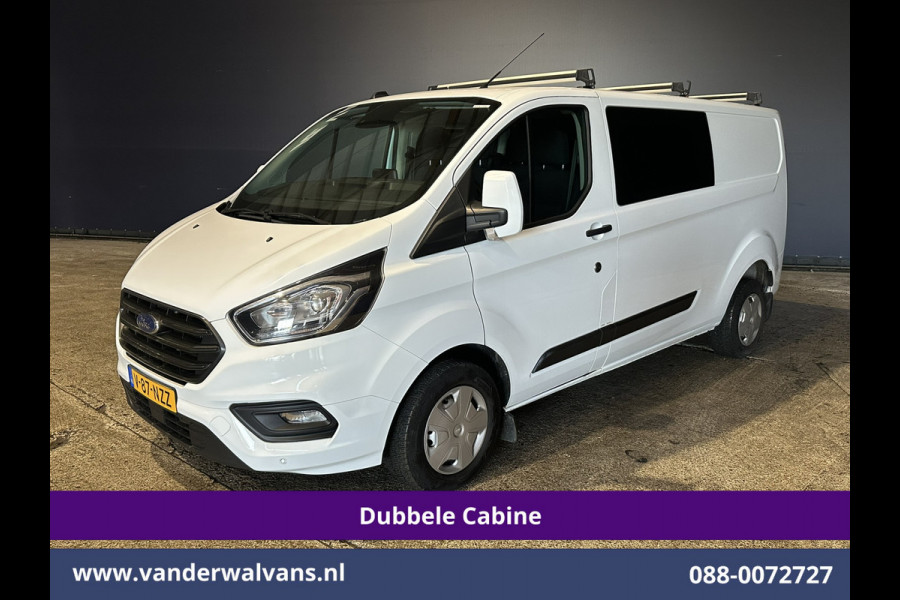 Ford Transit Custom 2.0 TDCI 170pk L2H1 Dubbele Cabine Euro6 Airco | 6-Zits | Camera | Navigatie | LED | Apple Carplay Android Auto, Cruisecontrol, Stoelverwarming, Verwarmde voorruit, Parkeersensoren, 2800kg trekvermogen, Dakdragers