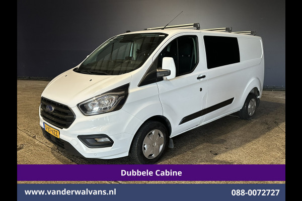 Ford Transit Custom 2.0 TDCI 170pk L2H1 Dubbele Cabine Euro6 Airco | 6-Zits | Camera | Navigatie | LED | Apple Carplay Android Auto, Cruisecontrol, Stoelverwarming, Verwarmde voorruit, Parkeersensoren, 2800kg trekvermogen, Dakdragers