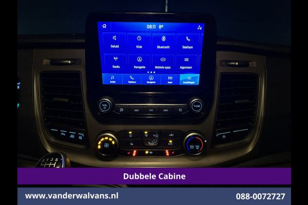 Ford Transit Custom 2.0 TDCI 170pk L2H1 Dubbele Cabine Euro6 Airco | 6-Zits | Camera | Navigatie | LED | Apple Carplay Android Auto, Cruisecontrol, Stoelverwarming, Verwarmde voorruit, Parkeersensoren, 2800kg trekvermogen, Dakdragers