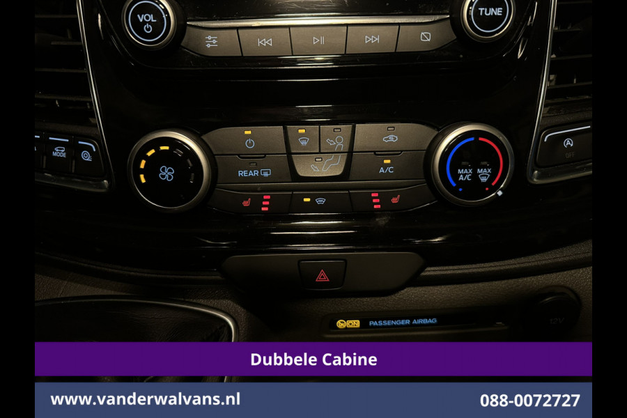 Ford Transit Custom 2.0 TDCI 170pk L2H1 Dubbele Cabine Euro6 Airco | 6-Zits | 2x zijdeur | Apple Carplay | LED | LM Velgen | Cruisecontrol Android Auto, Stoelverwarming, Verwarmde voorruit, Parkeersensoren, Sidebars