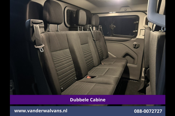 Ford Transit Custom 2.0 TDCI 170pk L2H1 Dubbele Cabine Euro6 Airco | 6-Zits | 2x zijdeur | Apple Carplay | LED | LM Velgen | Cruisecontrol Android Auto, Stoelverwarming, Verwarmde voorruit, Parkeersensoren, Sidebars