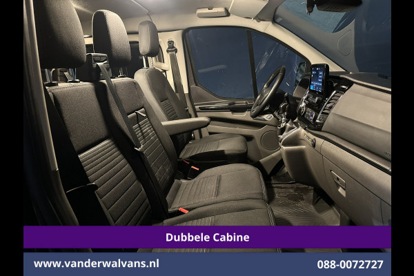 Ford Transit Custom 2.0 TDCI 170pk L2H1 Dubbele Cabine Euro6 Airco | 6-Zits | 2x zijdeur | Apple Carplay | LED | LM Velgen | Cruisecontrol Android Auto, Stoelverwarming, Verwarmde voorruit, Parkeersensoren, Sidebars