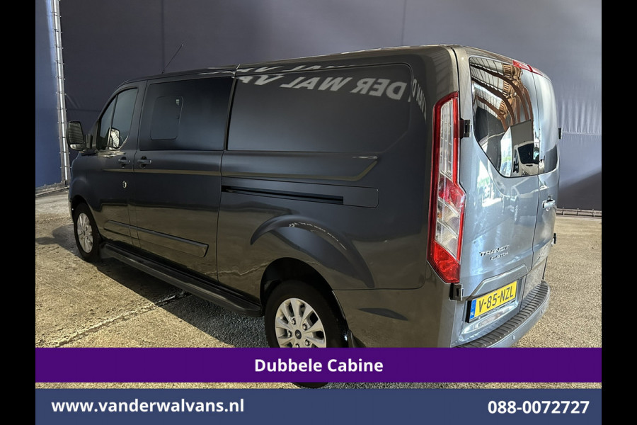 Ford Transit Custom 2.0 TDCI 170pk L2H1 Dubbele Cabine Euro6 Airco | 6-Zits | 2x zijdeur | Apple Carplay | LED | LM Velgen | Cruisecontrol Android Auto, Stoelverwarming, Verwarmde voorruit, Parkeersensoren, Sidebars