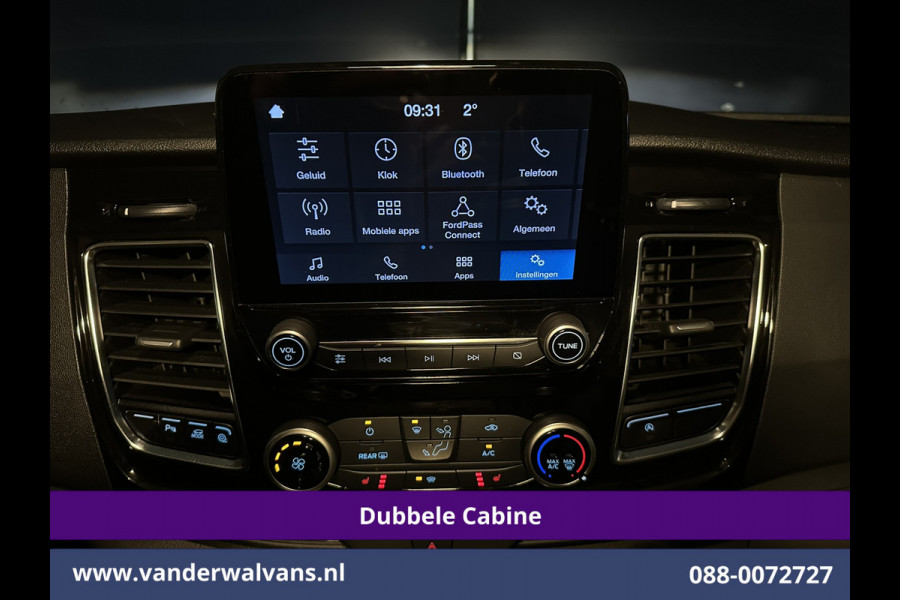 Ford Transit Custom 2.0 TDCI 170pk L2H1 Dubbele Cabine Euro6 Airco | 6-Zits | 2x zijdeur | Apple Carplay | LED | LM Velgen | Cruisecontrol Android Auto, Stoelverwarming, Verwarmde voorruit, Parkeersensoren, Sidebars