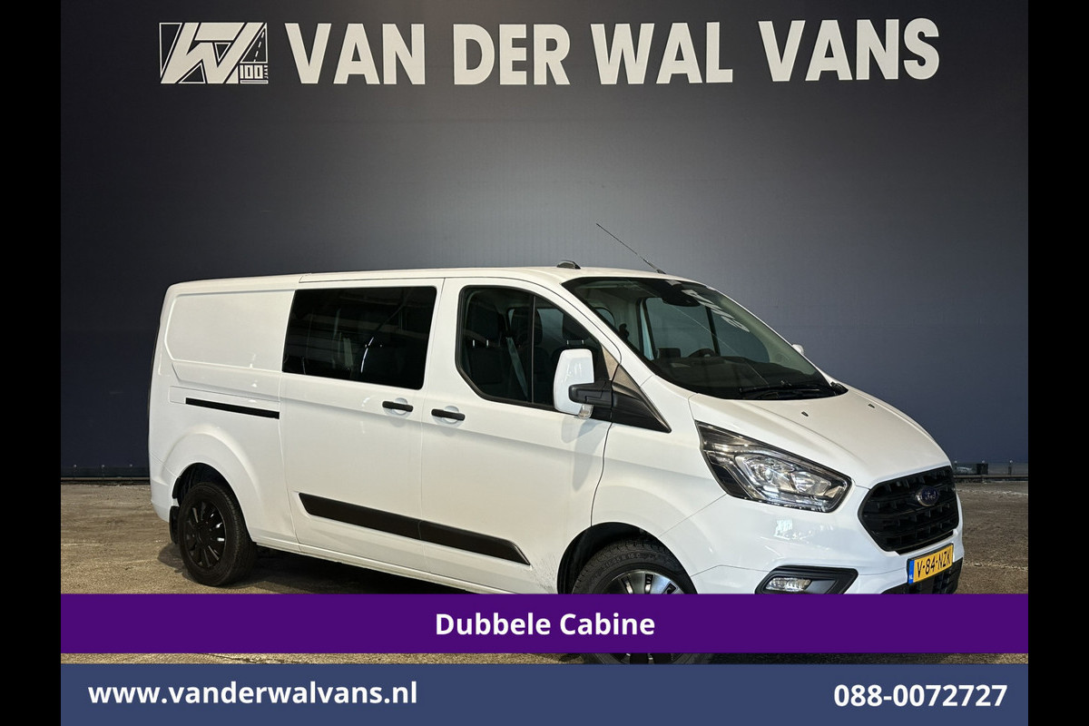 Ford Transit Custom 2.0 TDCI 130pk L2H1 Dubbele Cabine Euro6 Airco | 6-Zits | Camera | Navigatie | LED | Apple Carplay Android Auto, Cruisecontrol, Stoelverwarming, Verwarmde voorruit, Parkeersensoren, Achterklep