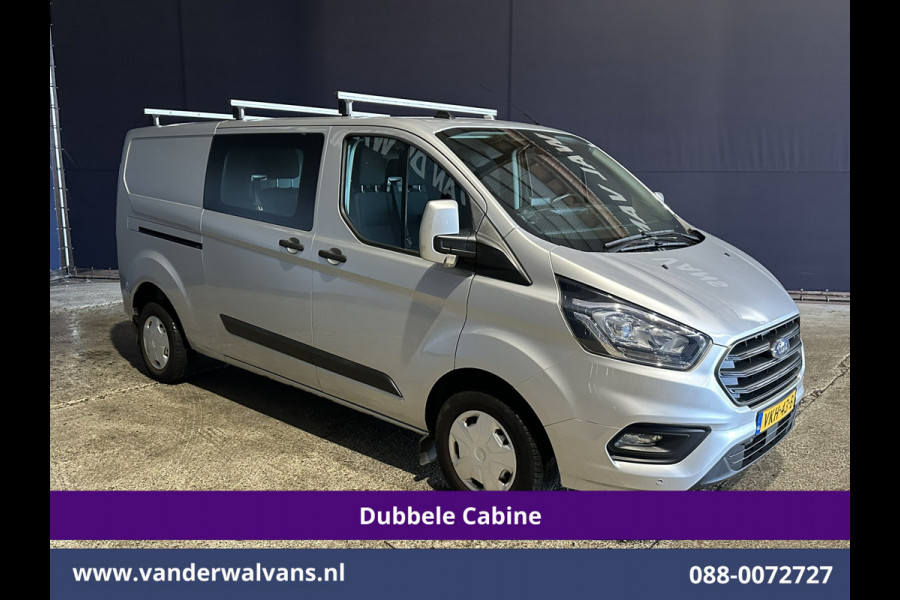 Ford Transit Custom 2.0 TDCI 131pk L2H1 Dubbele Cabine Euro6 Airco | 6-Zits | Camera | LED | 2800kg Trekhaak | Cruisecontrol Verwarmde voorruit, Android Auto, Dakdragers, Parkeersensoren